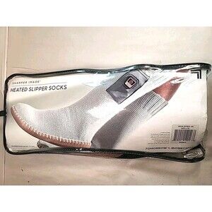 NOB Sharper Image Heated Slipper Socks Size L/XL